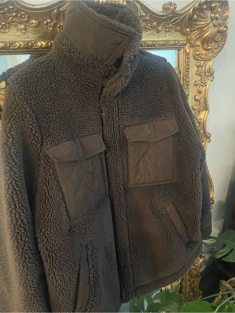 Alo Yoga Espresso Sherpa Edge Shacket Oversize  Size XS - Picture 7 of 8